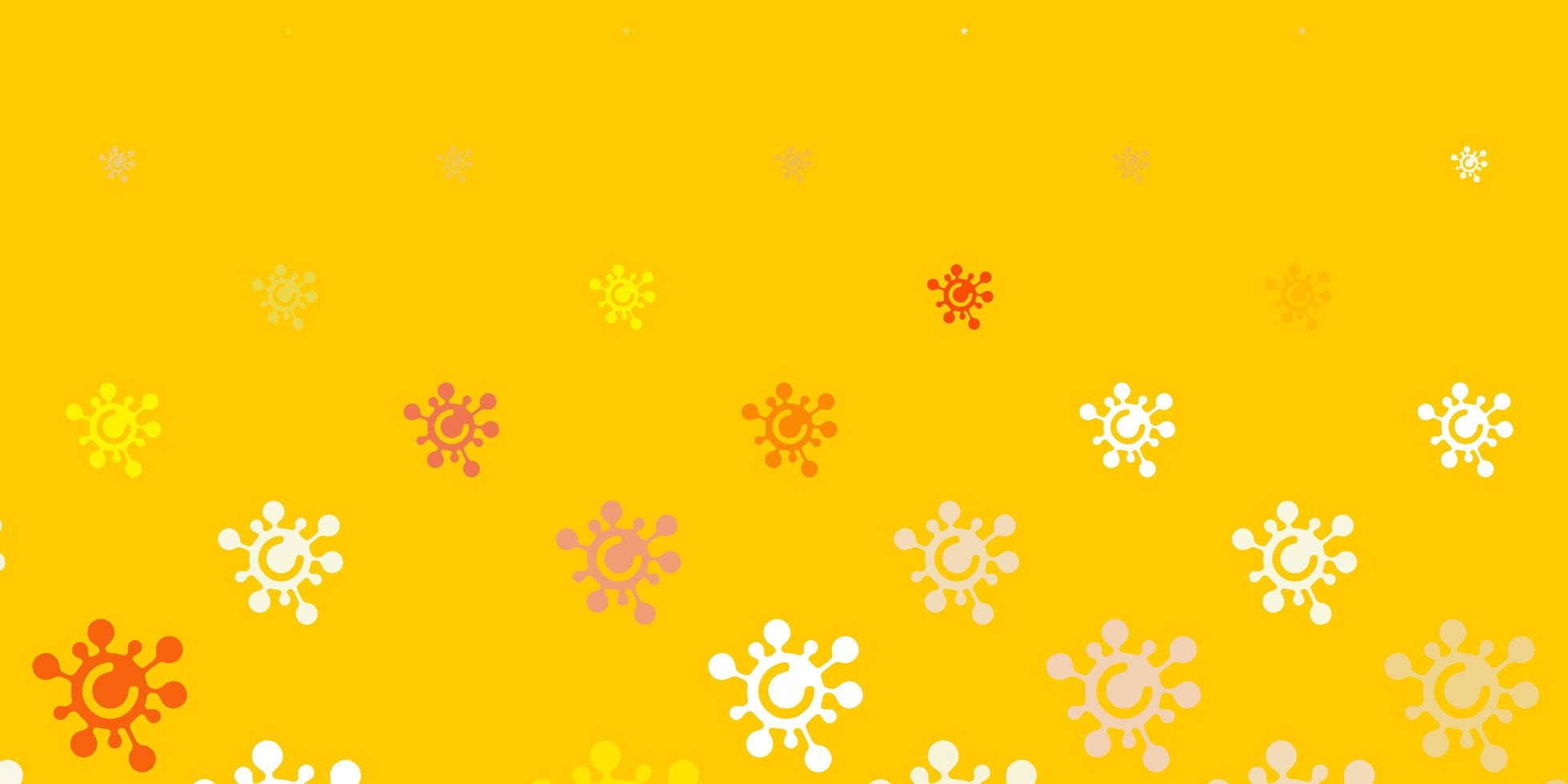 textura de vector amarillo claro con símbolos de enfermedad