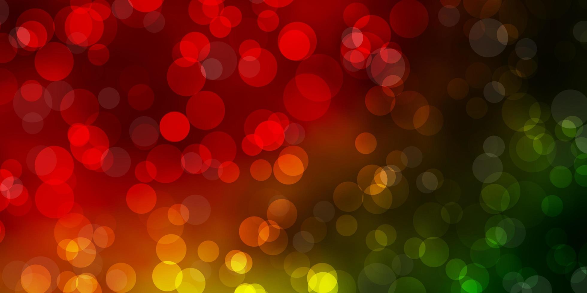 Light Green, Red vector background with spots.