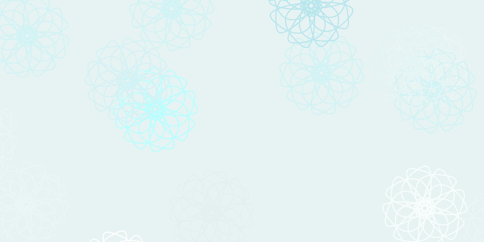 Light blue vector natural artwork with flowers.