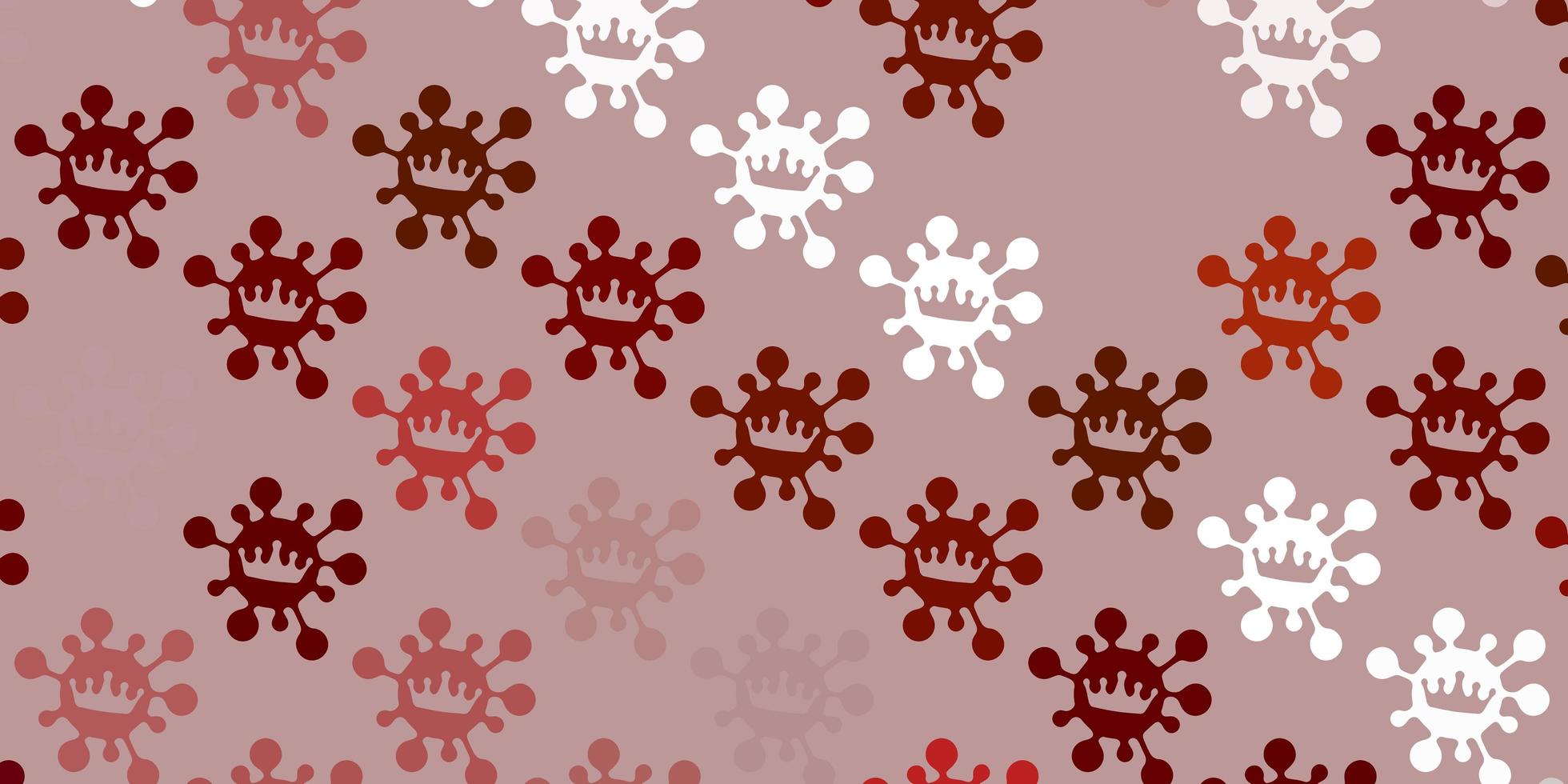 Light brown vector background with covid-19 symbols