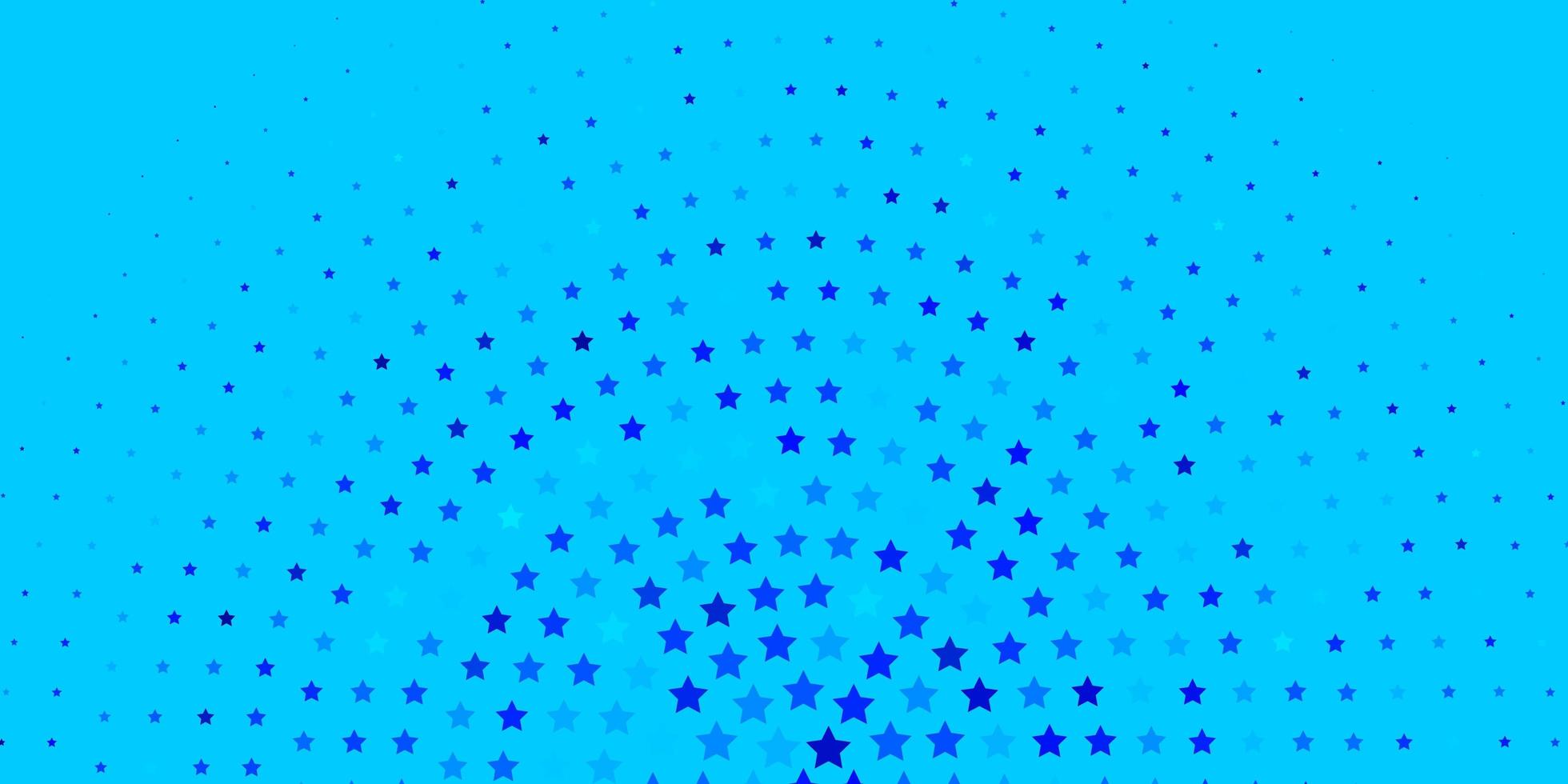 Light BLUE vector background with small and big stars.