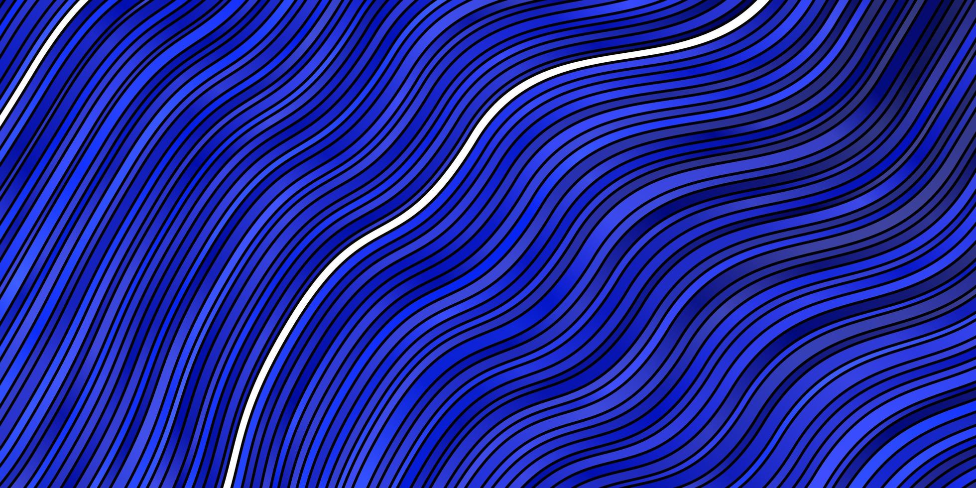 Dark BLUE vector background with bent lines