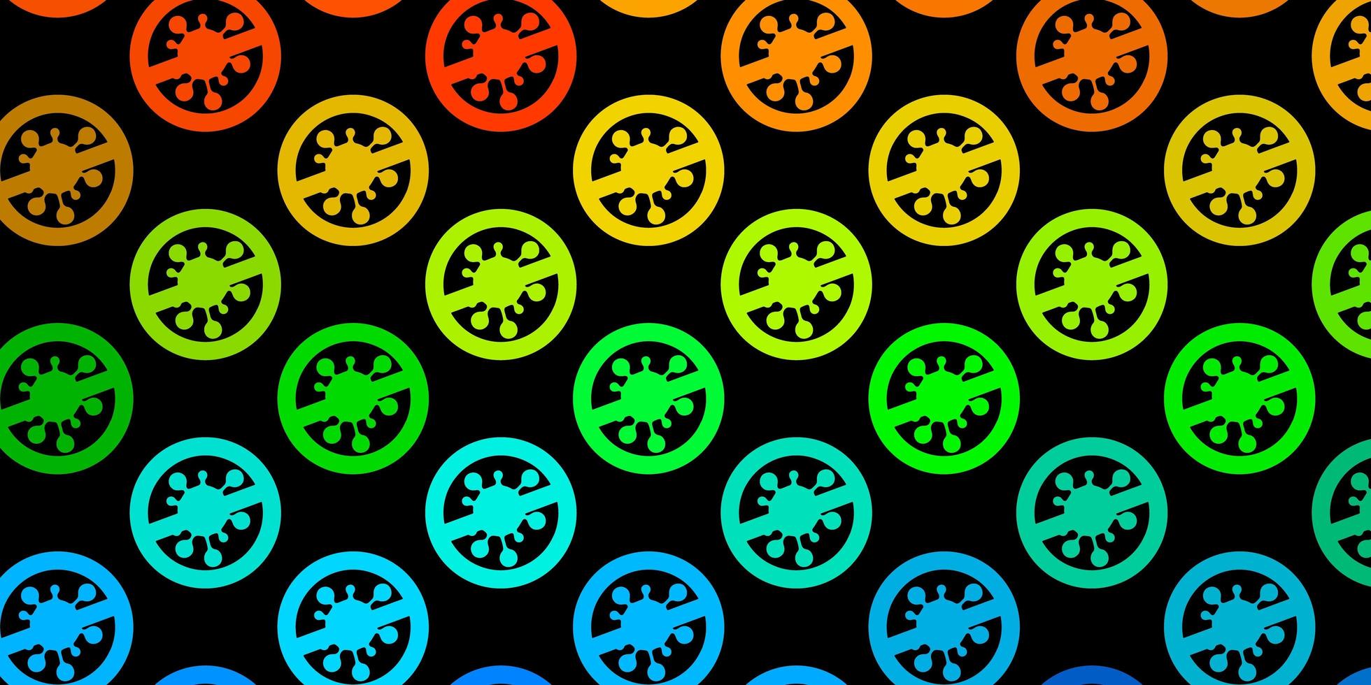 Dark Blue, Yellow vector pattern with coronavirus elements