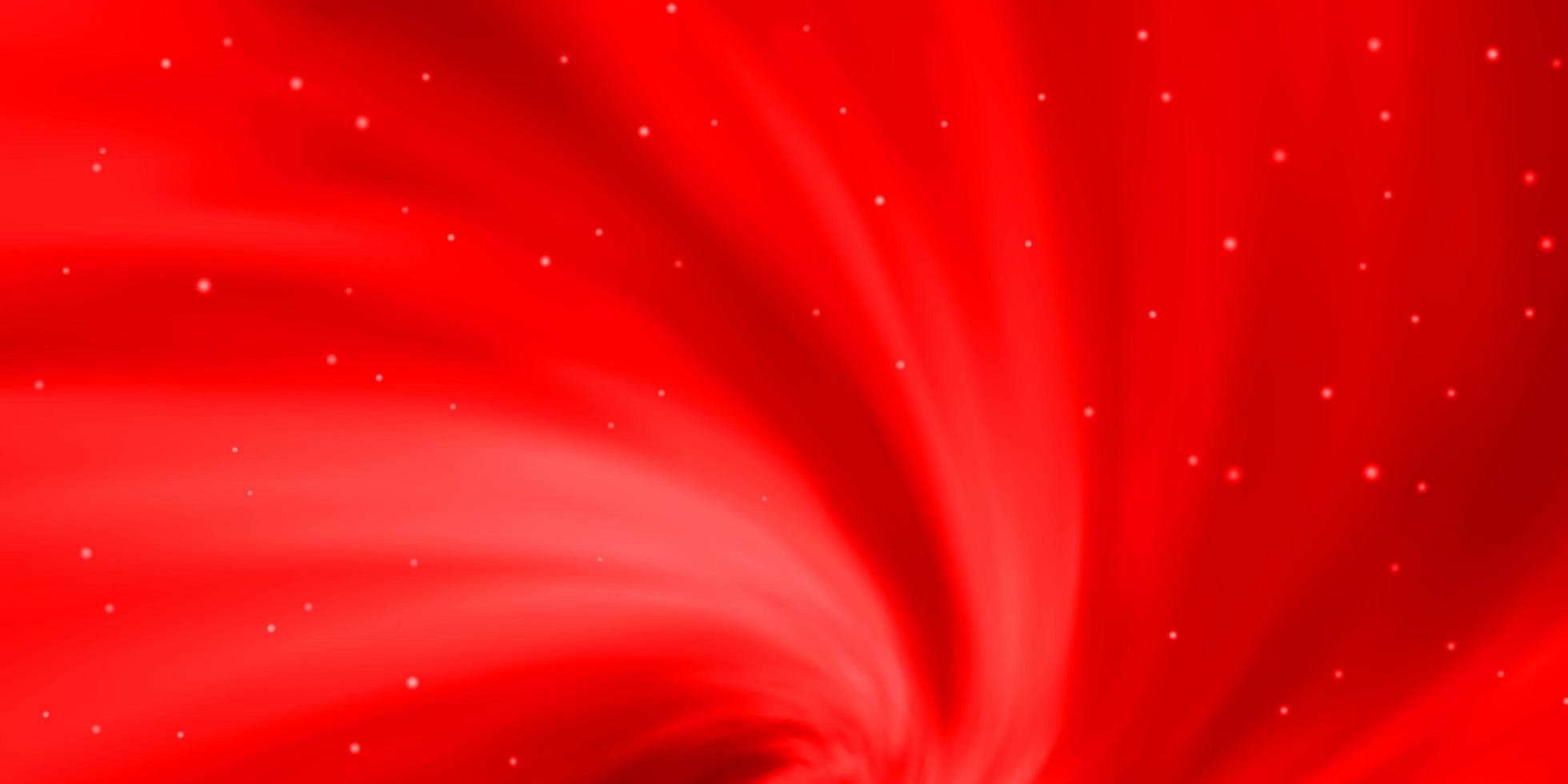 plantilla de vector rojo claro con estrellas de neón.