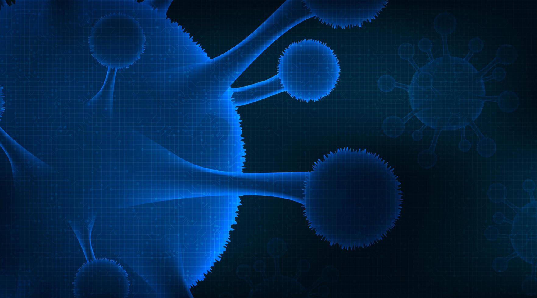 Technology covid-19 cell design vector