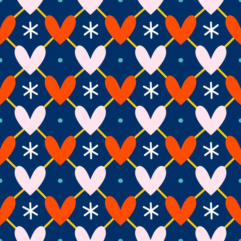Seamless pattern with hearts vector