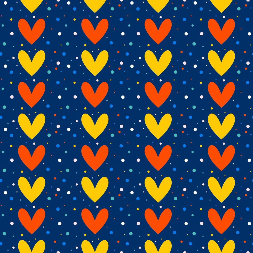 Seamless pattern with hearts vector
