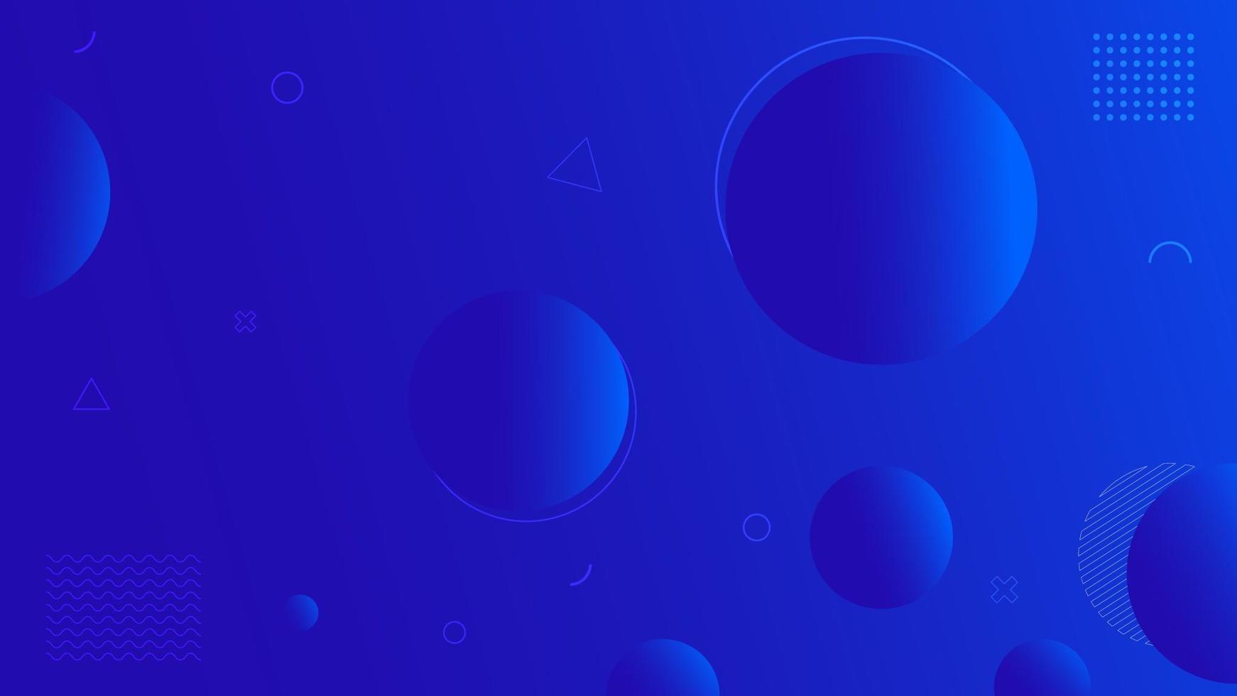 Blue bubble abstract geometric background vector