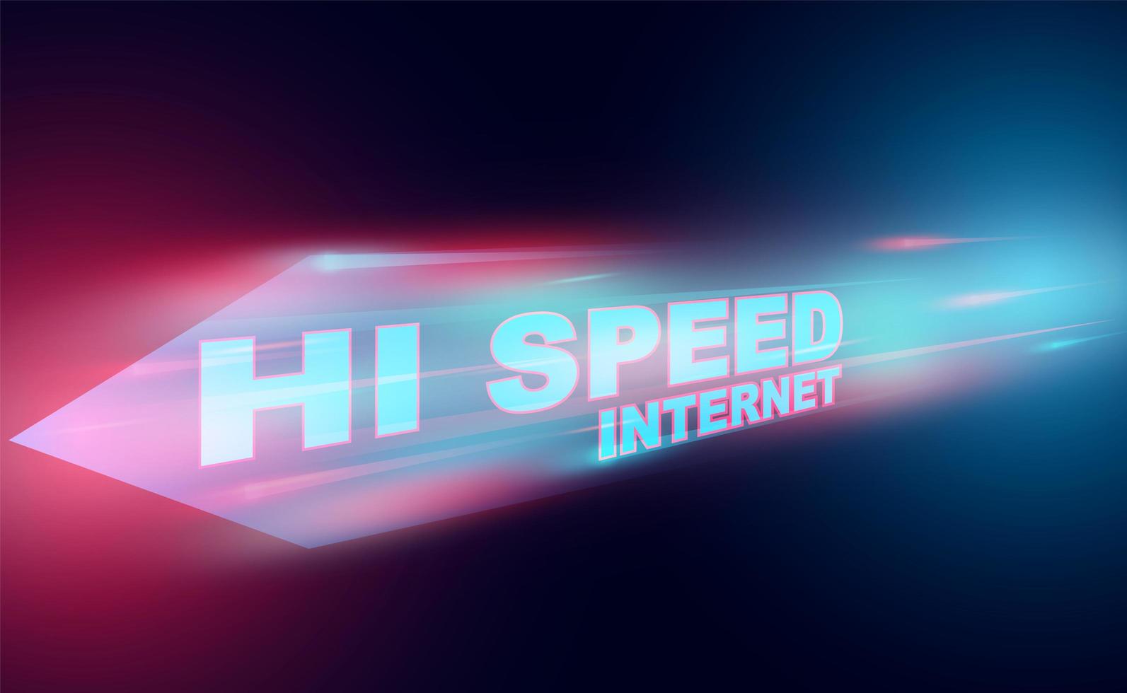 High speed internet technology banner vector