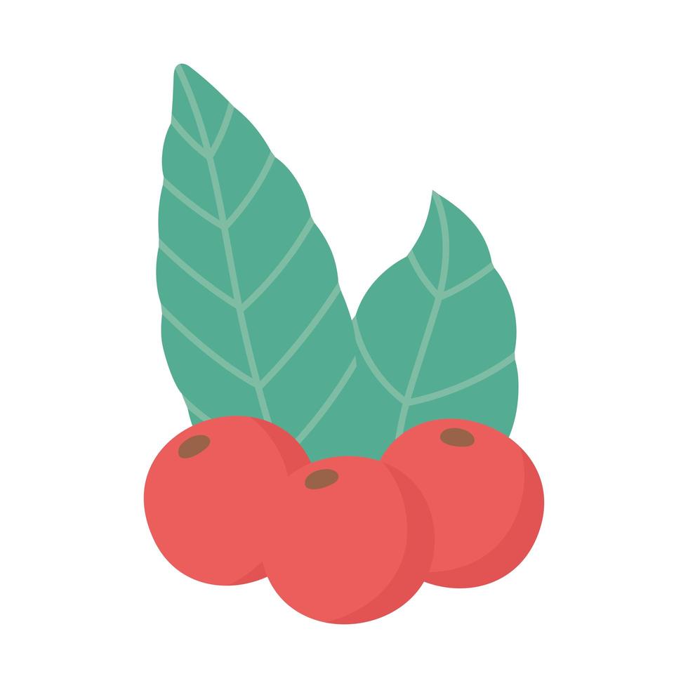 coffee grains leaves nature isolated icon style vector