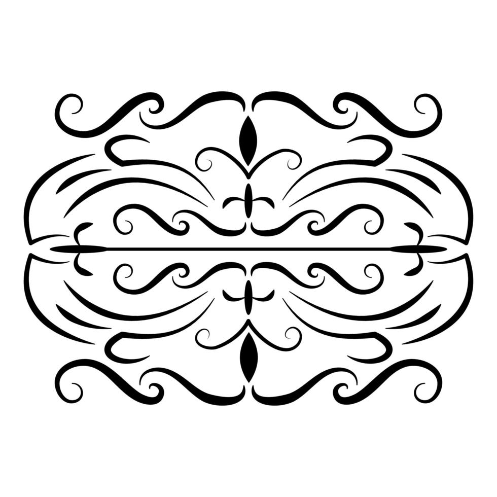 divider decoration victorian flourishes icon vector