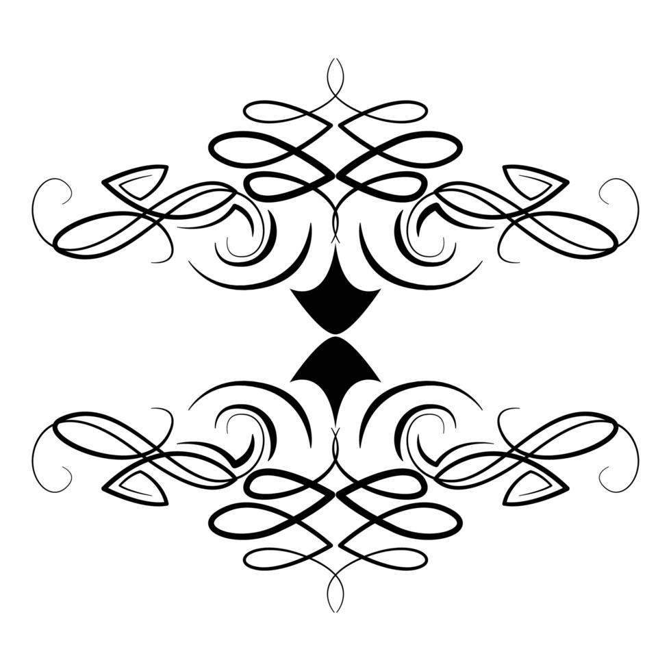 divider decoration filigree victorian icon vector