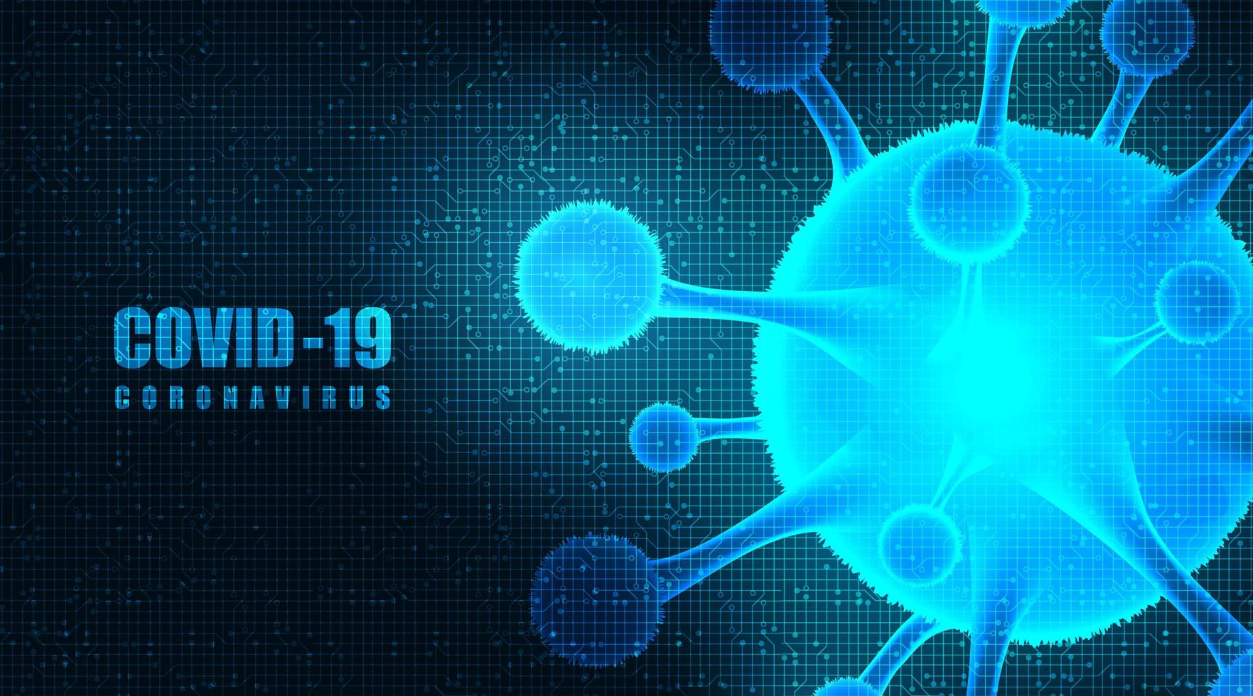 Futuristic Coronavirus background vector