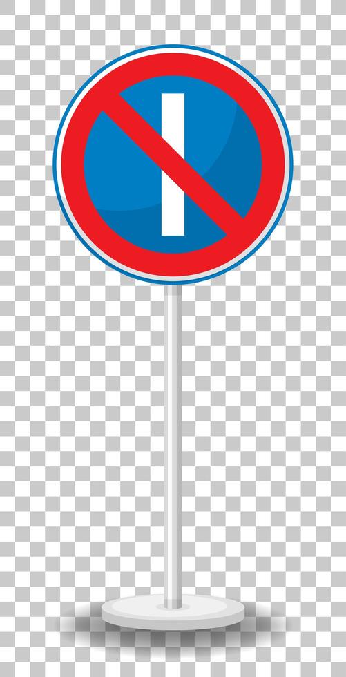 Estacionamiento prohibido en días impares cartel con soporte vector