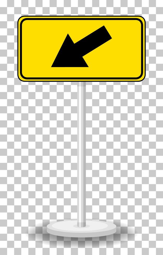 Yellow traffic warning sign vector