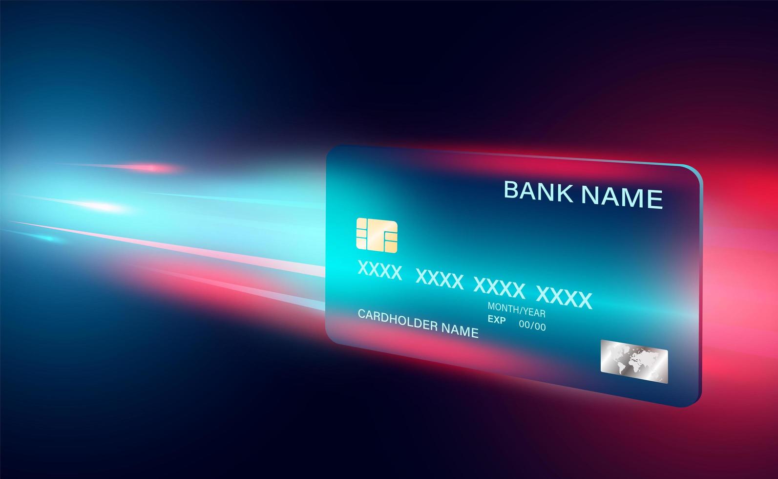 Credit card online payment concept banner vector