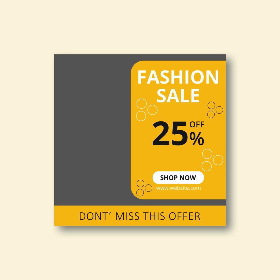Social media post template vector