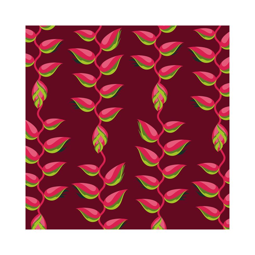 heliconias plants tropical pattern background vector