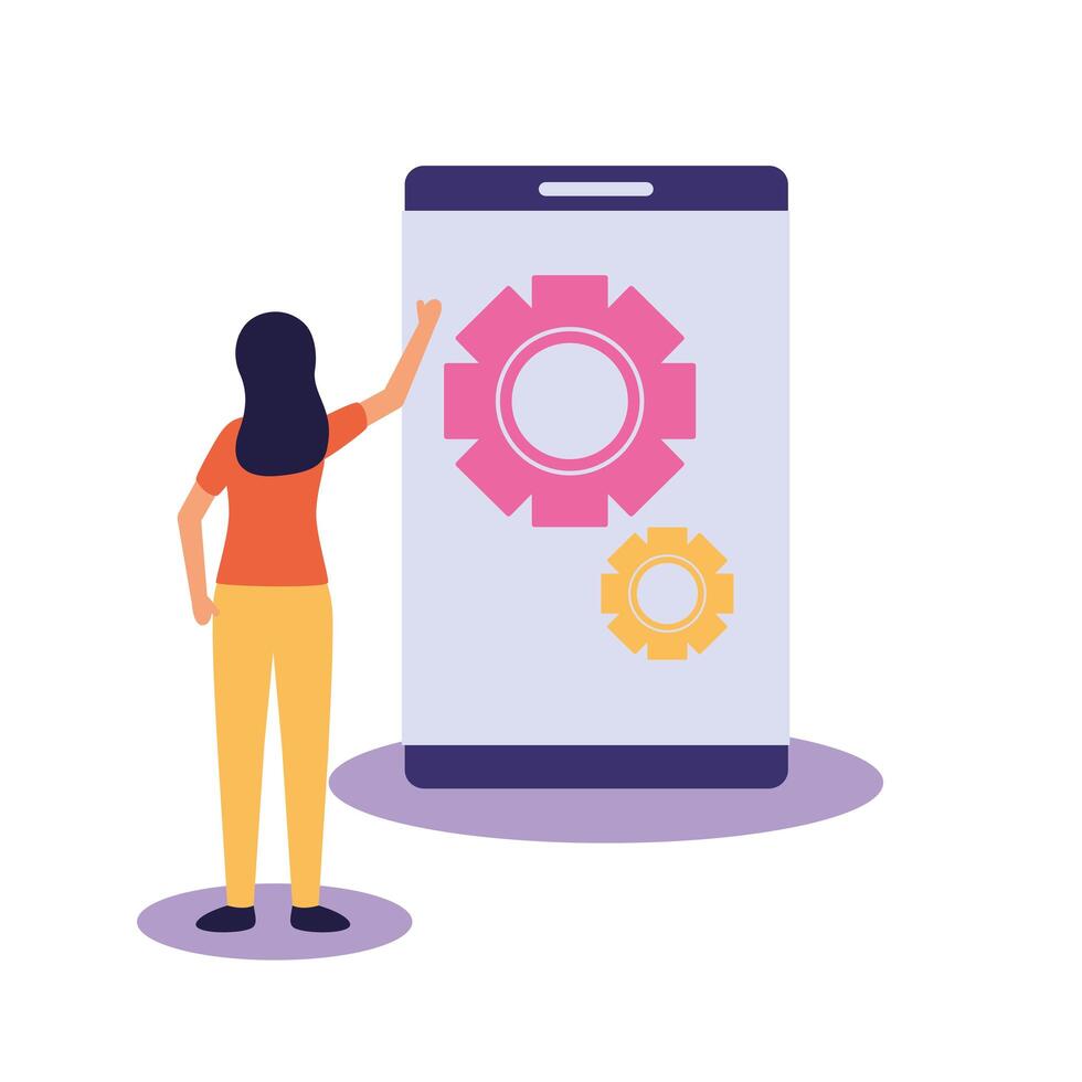 Avatar woman with teamwork icon vector design