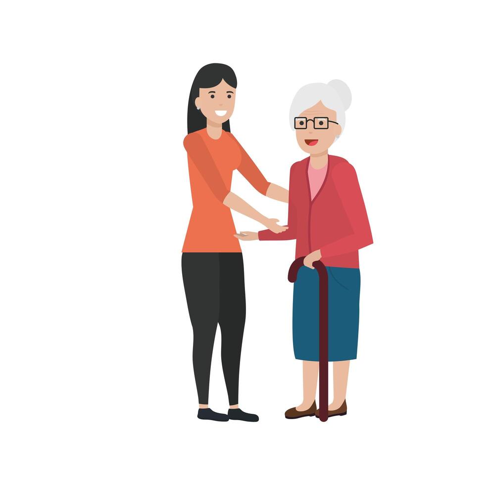 Grandmother cartoon design vector