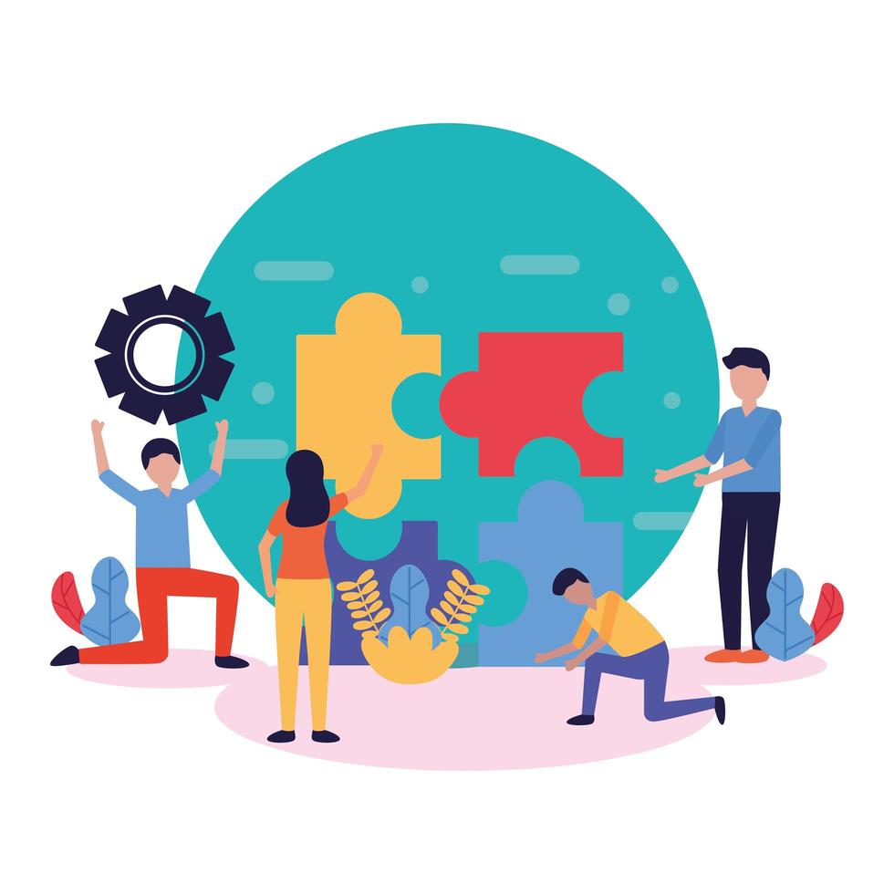 People with teamwork icon vector design