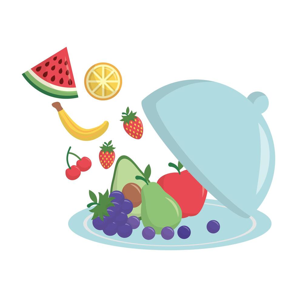 Isolated fruits vector design