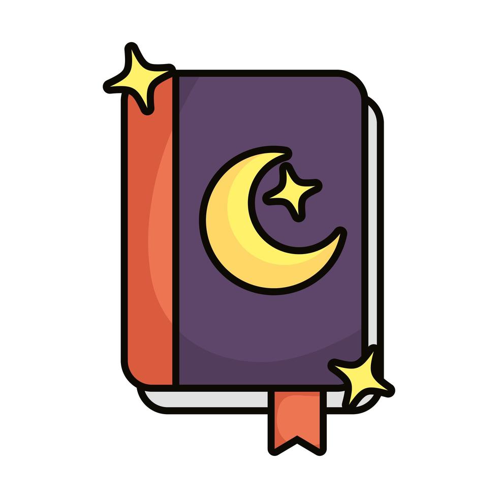 magic sorcery book isolated icon vector