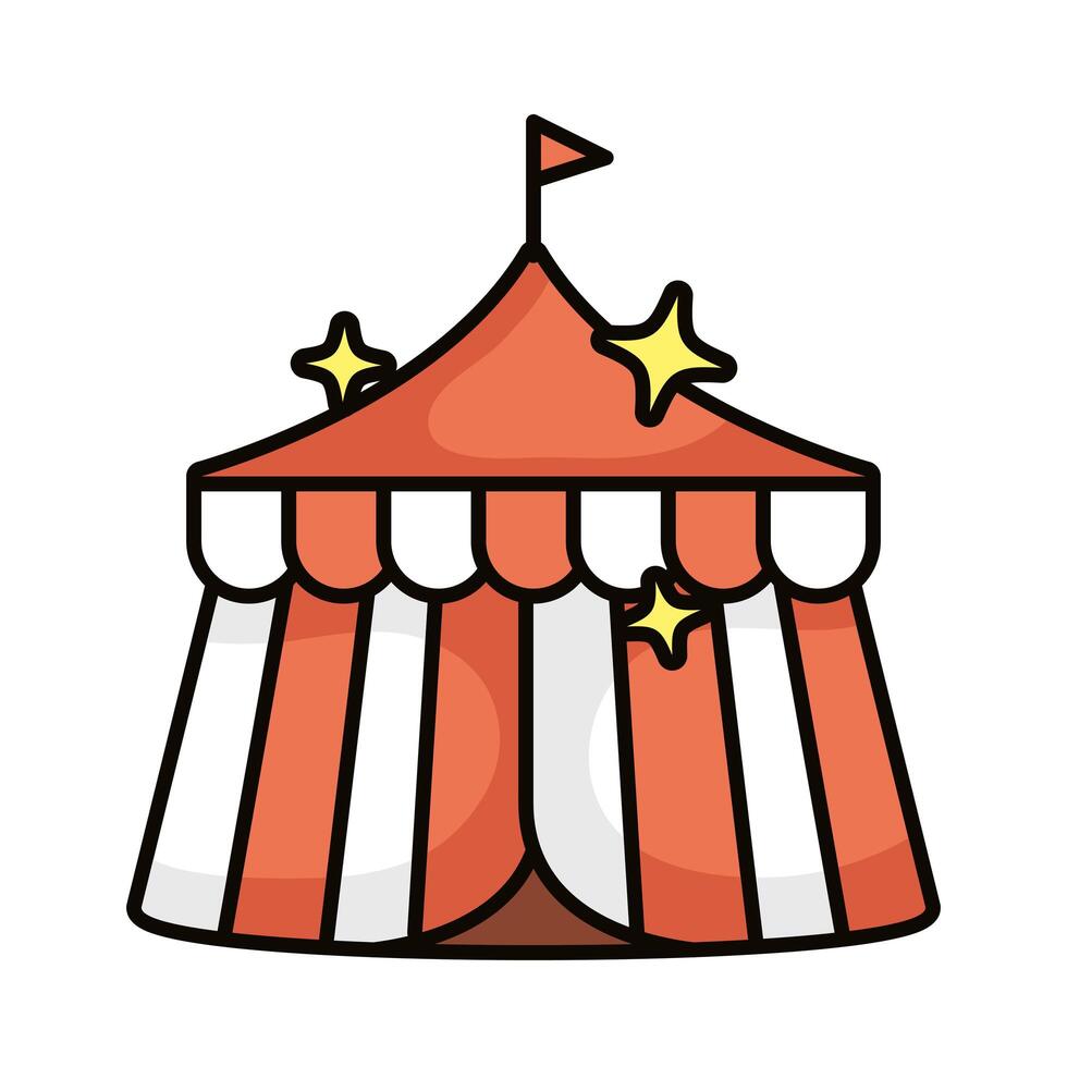 tent magic sorcery isolated icon vector
