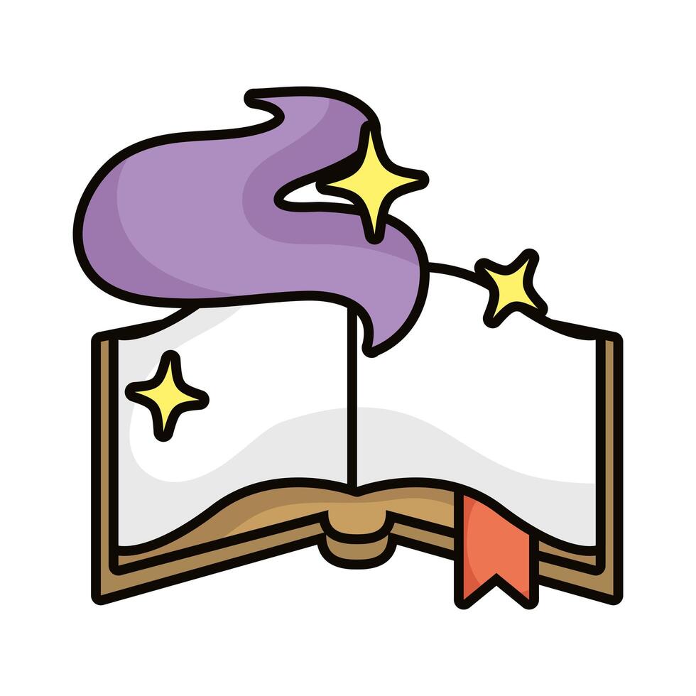 magic sorcery book isolated icon vector