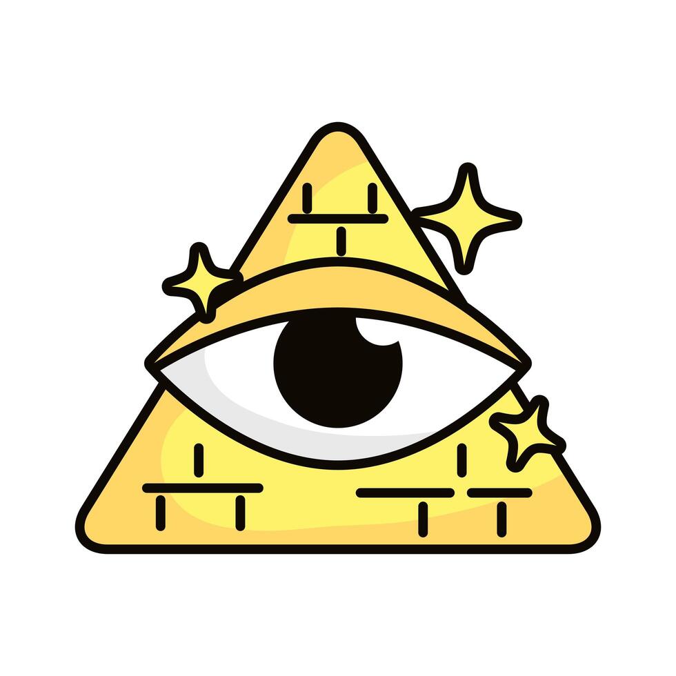 eye in triangle magic sorcery symbol vector