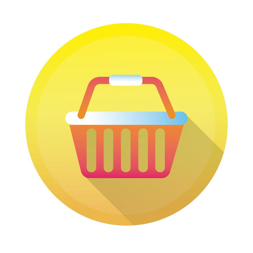 icono de estilo detallado de la cesta de la compra vector