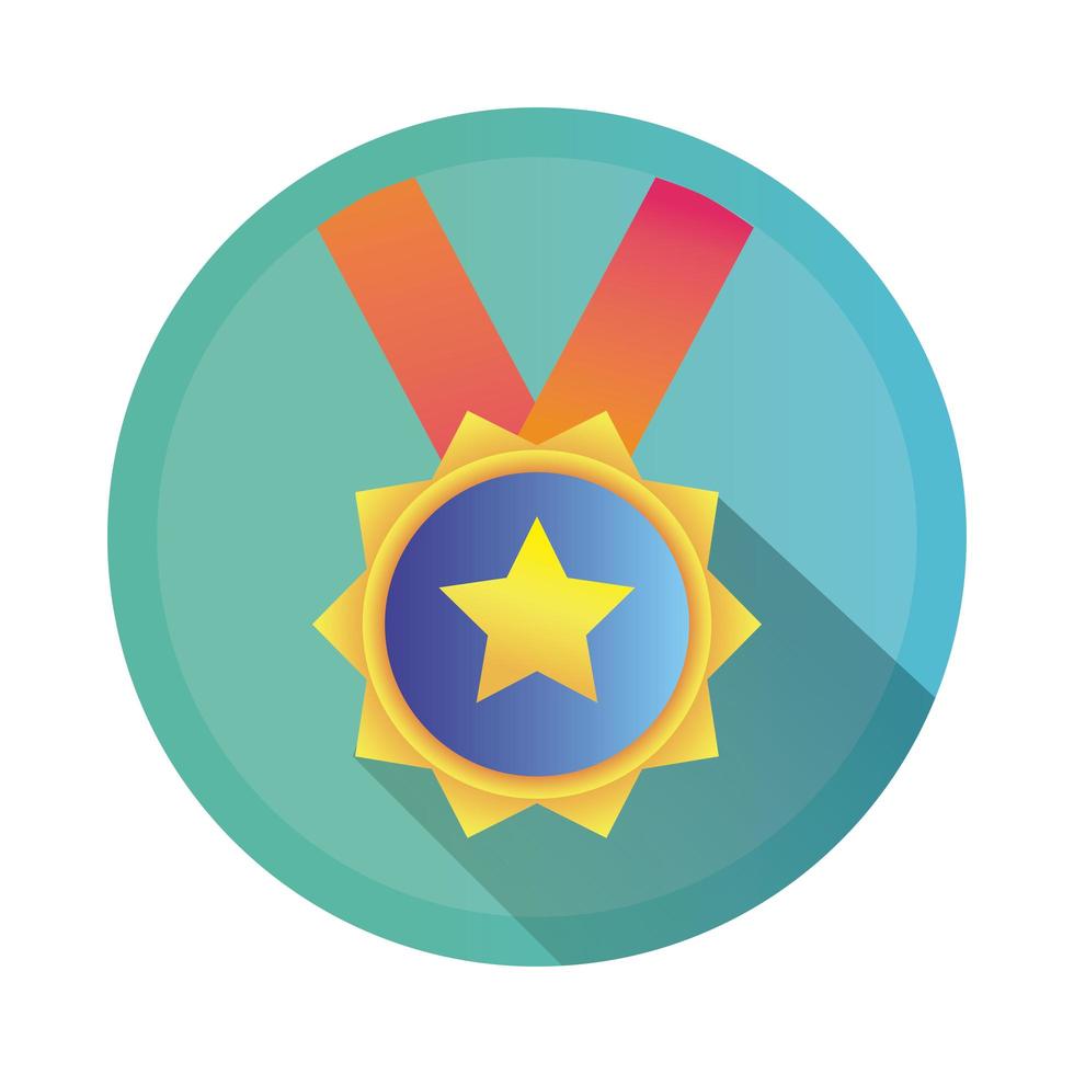 medal award detailed style icon vector
