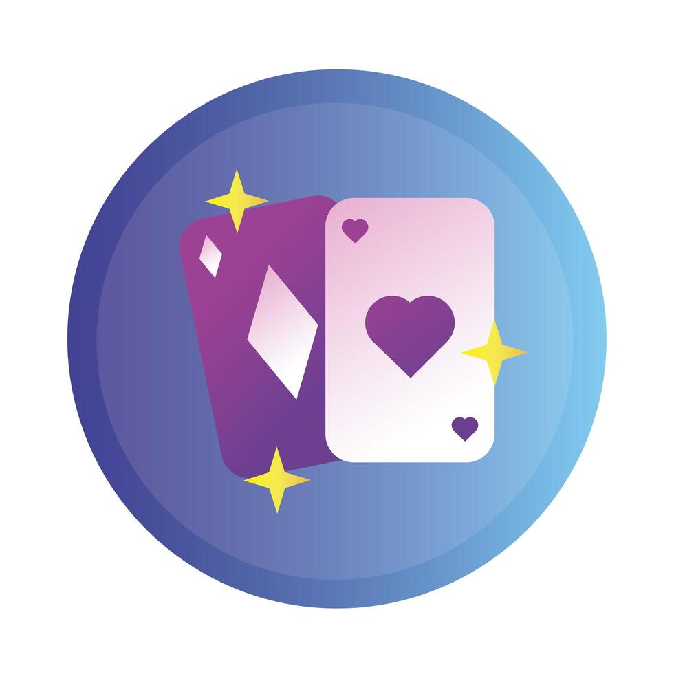 icono de estilo detallado de cartas de póquer vector