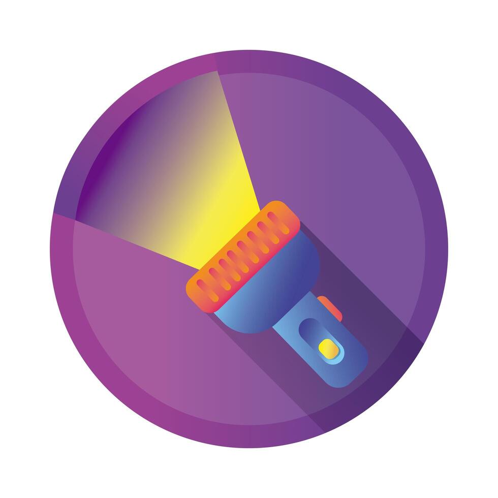 icono de estilo detallado de luz de flash vector