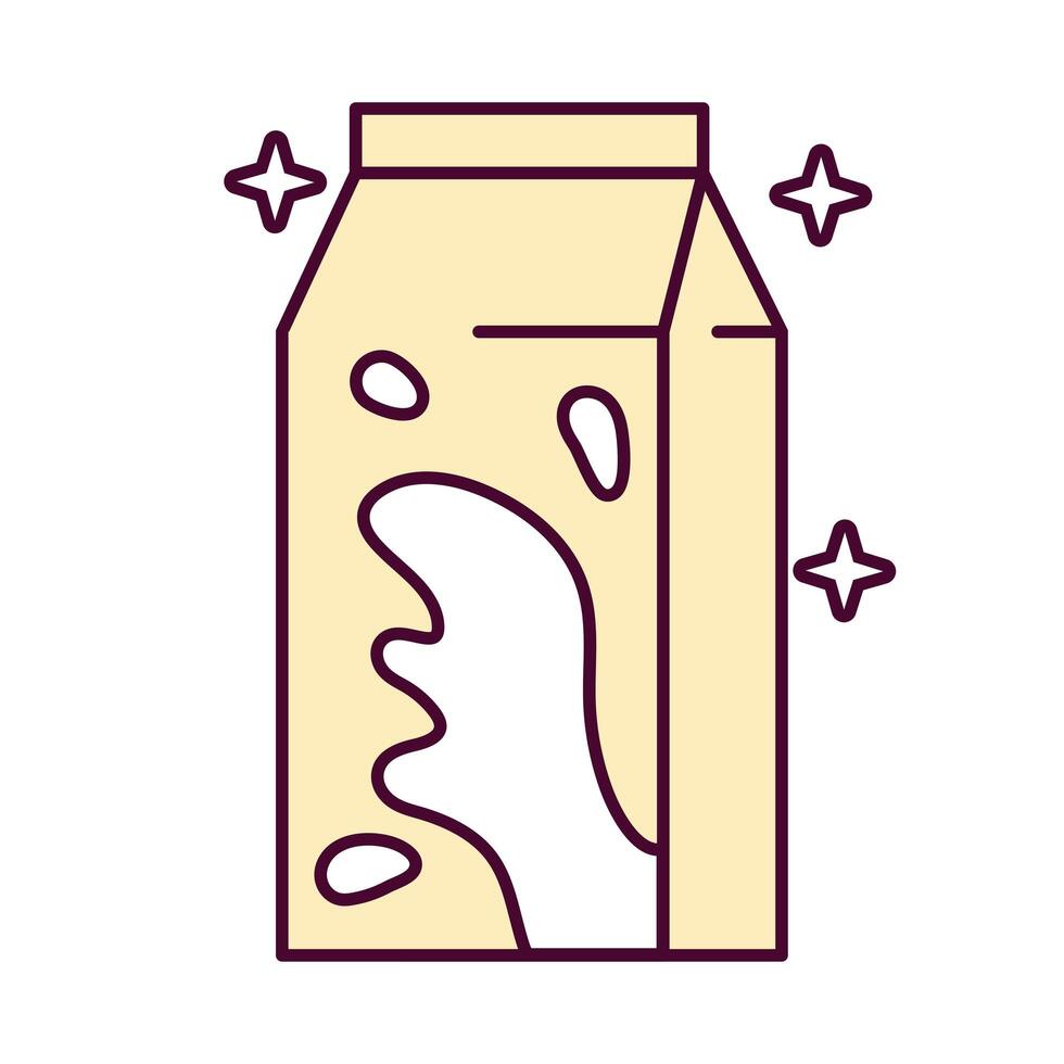 milk box packing detailed style icon vector