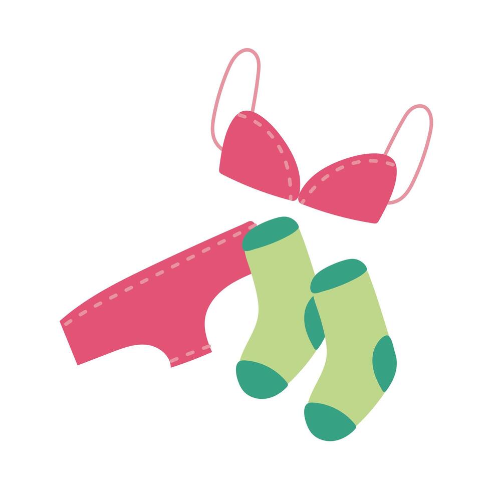 underwear clothes flat style icon vector