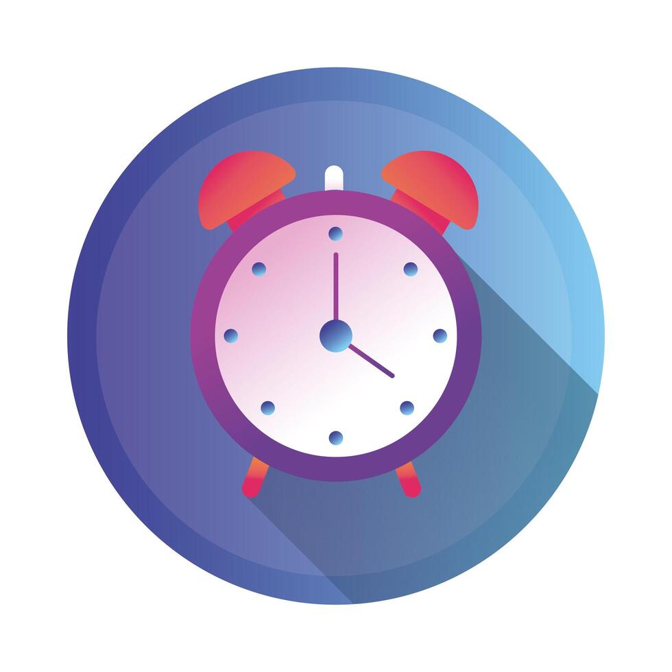 reloj despertador icono de estilo detallado vector