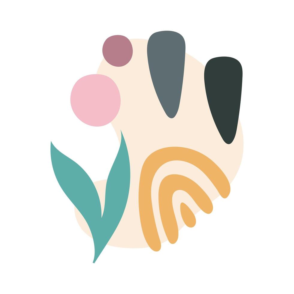 contemporary art work flat style icon vector