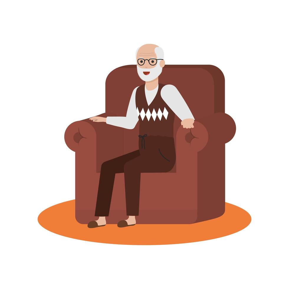 Grandfather cartoon design vector