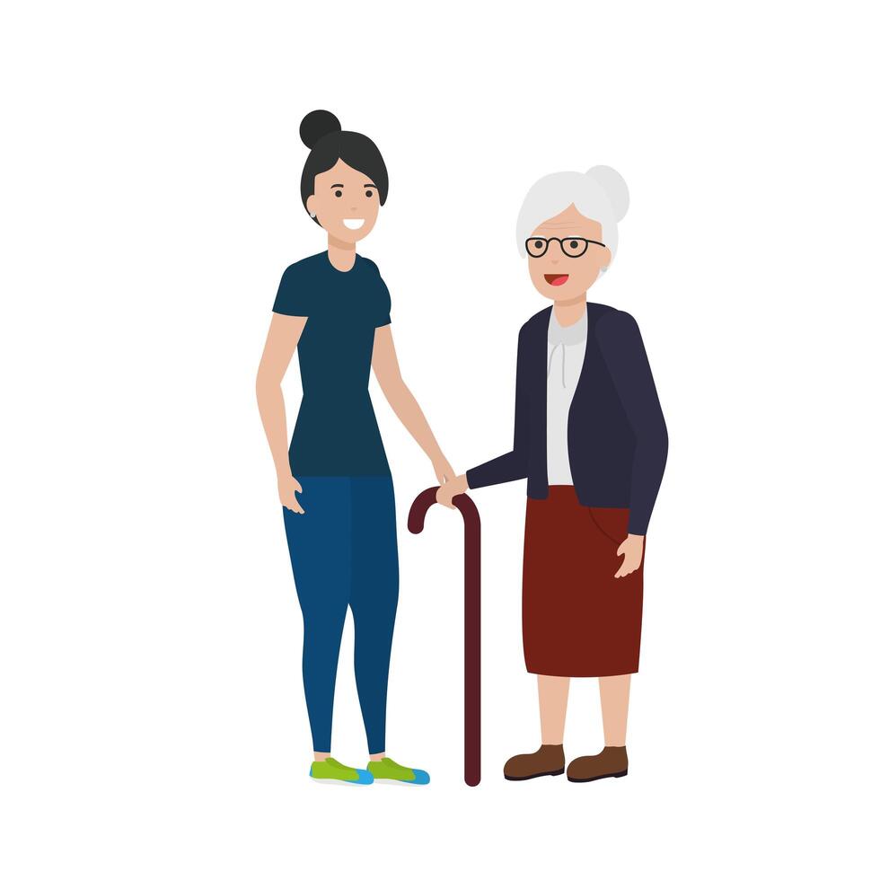 Grandmother cartoon design vector