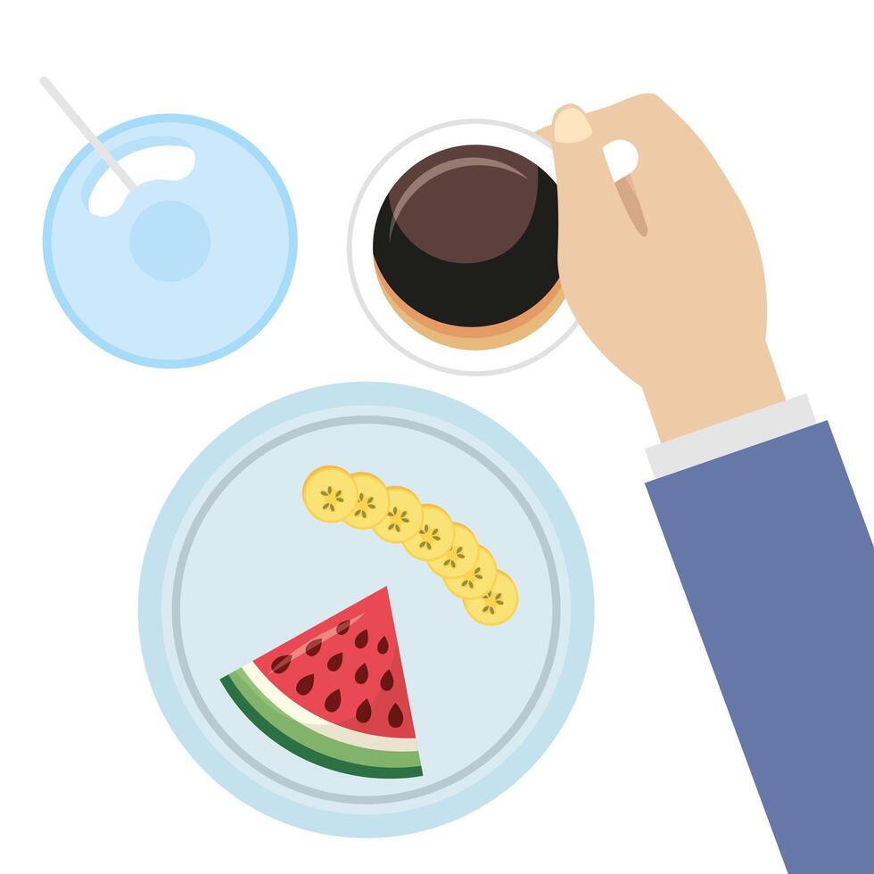 Isolated breakfast fruits vector design