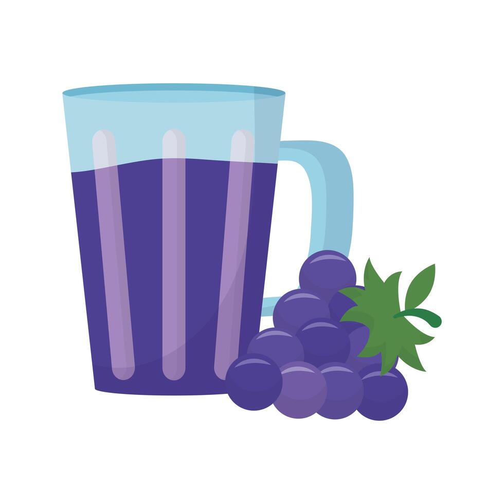 diseño de jugo de uva aislado vector