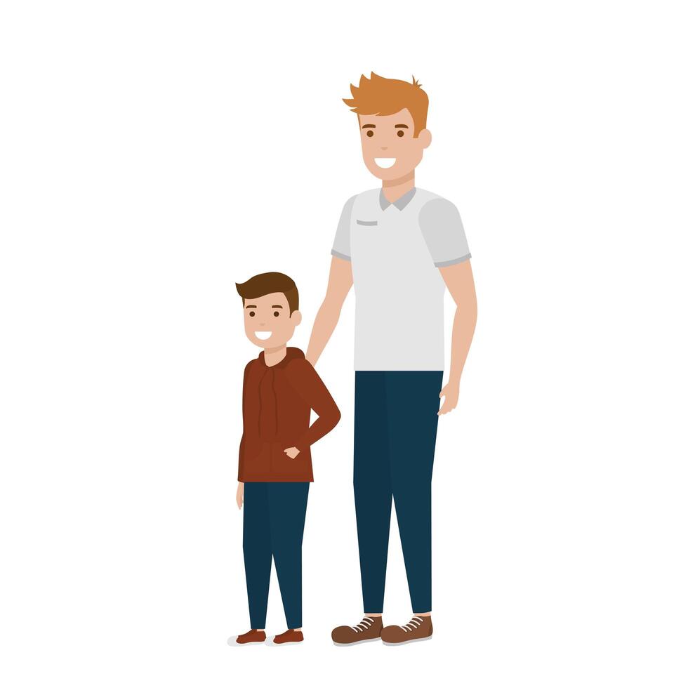 Isolated family members vector design