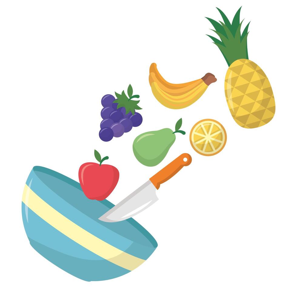 diseño vectorial de frutas aisladas vector