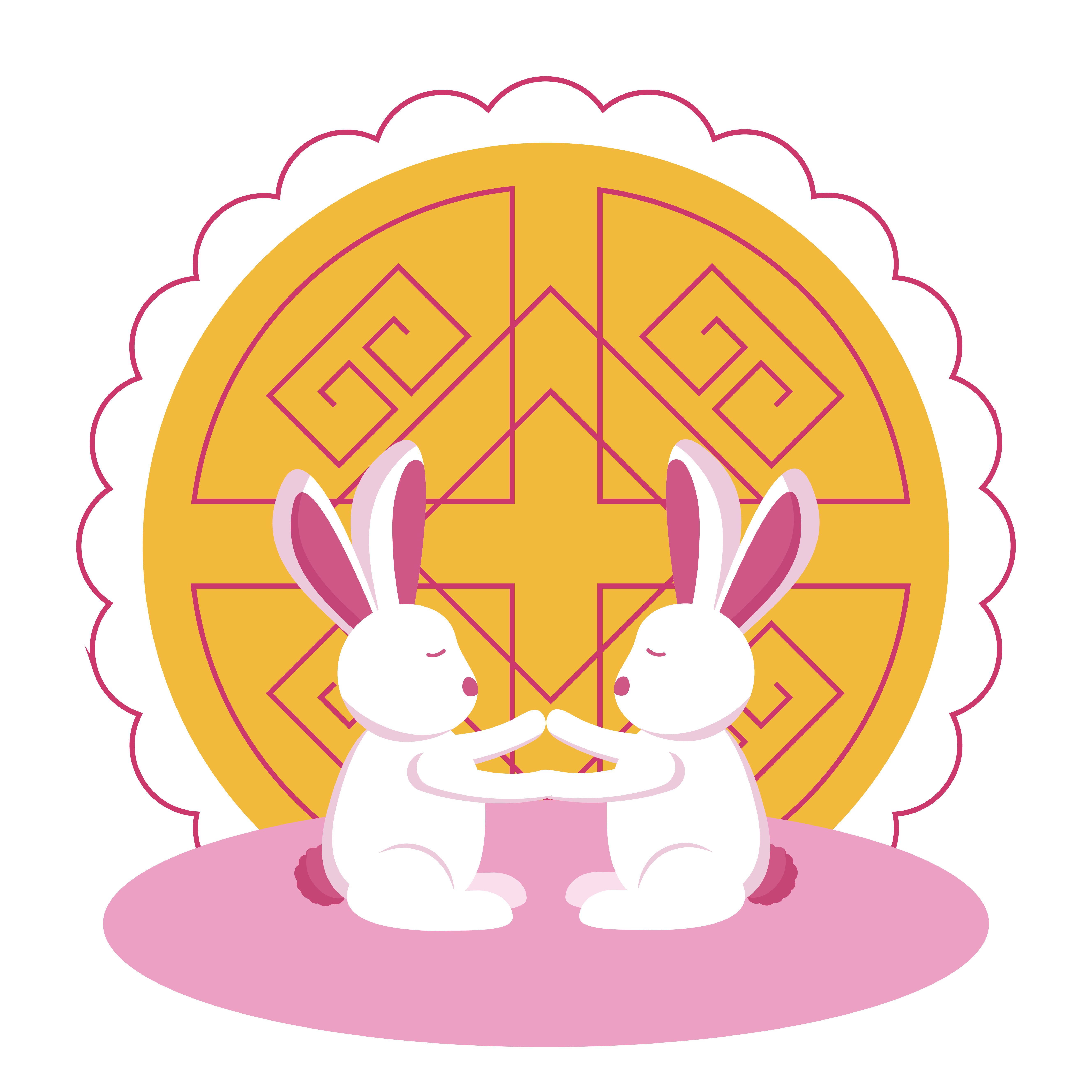中秋節Q版月兔 中秋節Q版月兔