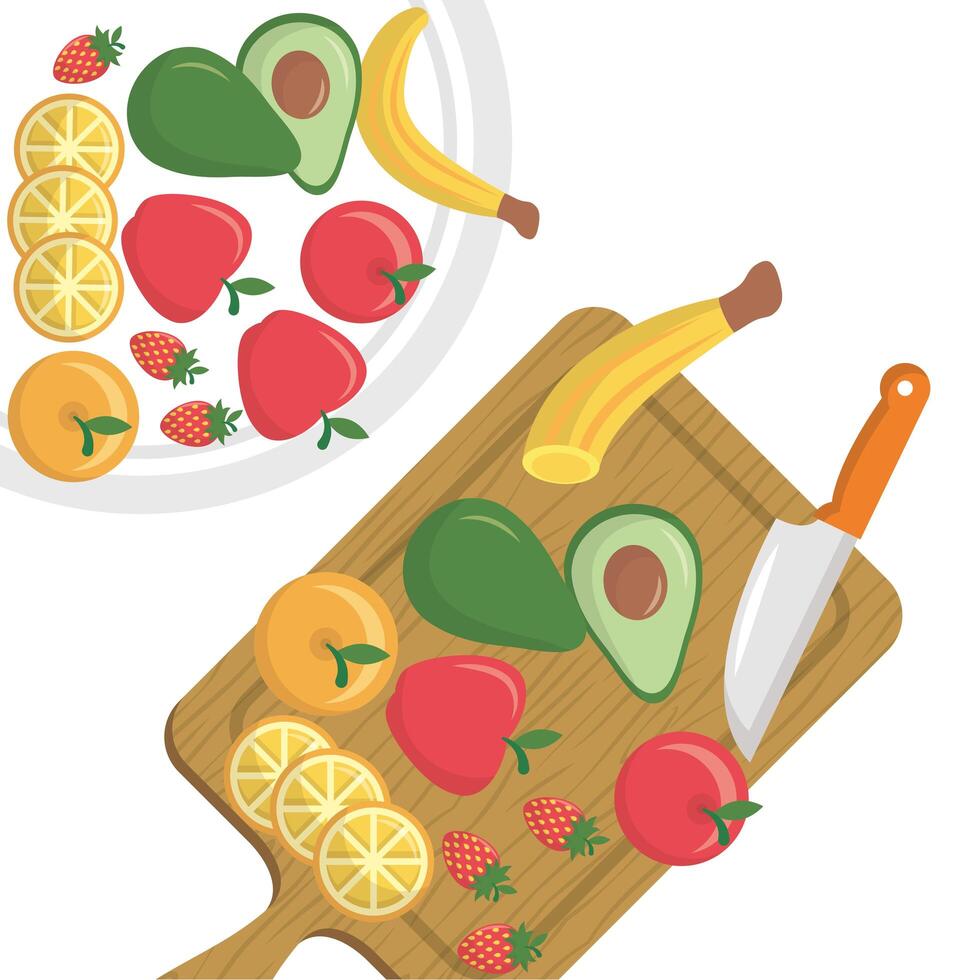 diseño vectorial de frutas aisladas vector