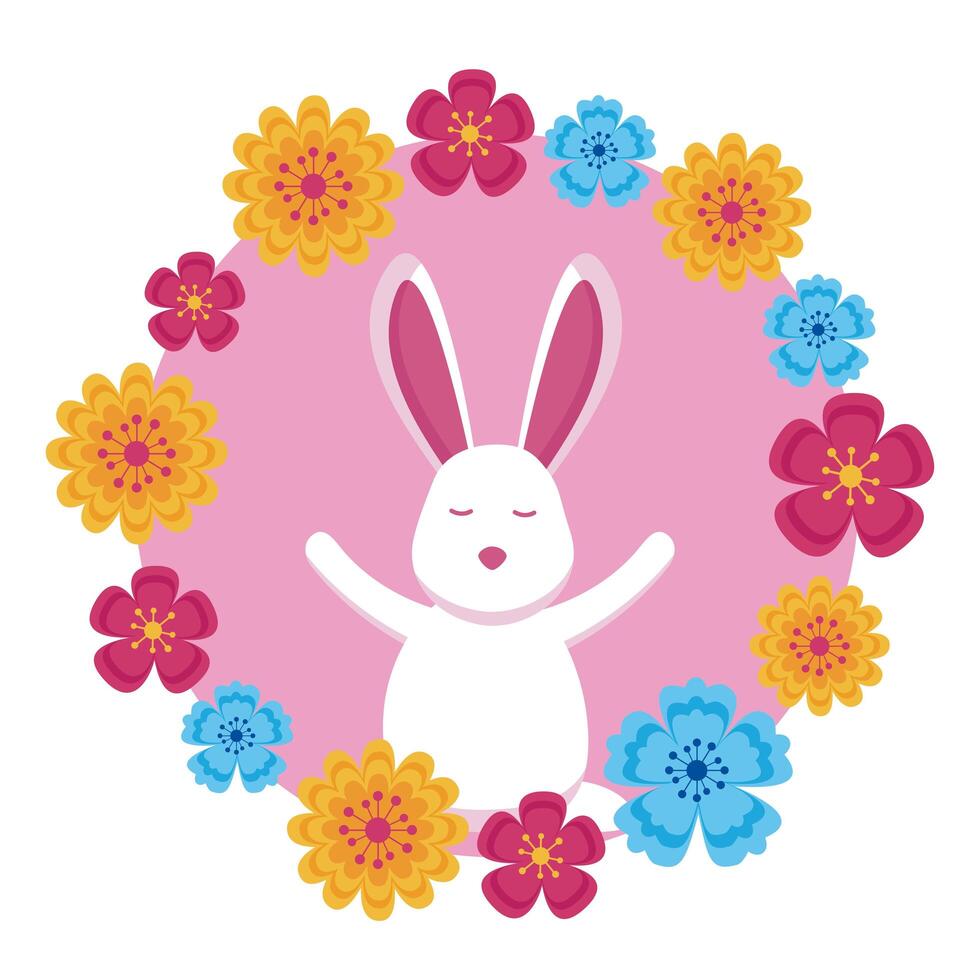 Rabbit of mid autumn festival vector design