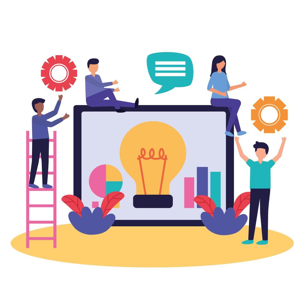 People with teamwork icon vector design