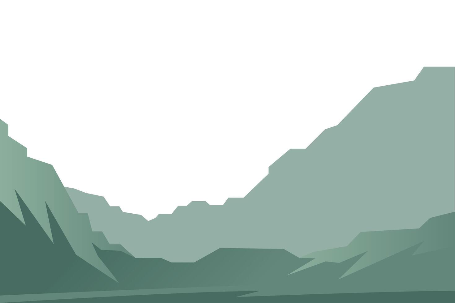 beautiful landscape scene with mountains vector