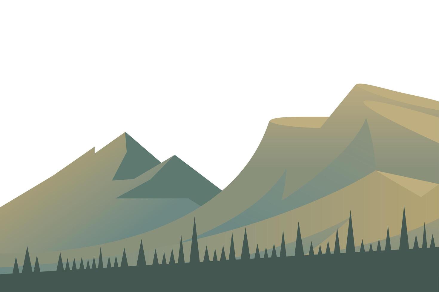 beautiful landscape scene with mountains vector